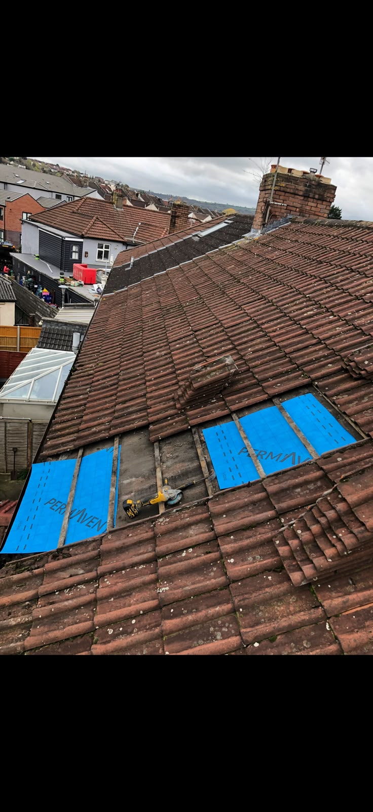 Roofing work in progress from TJS Roofing Solutions